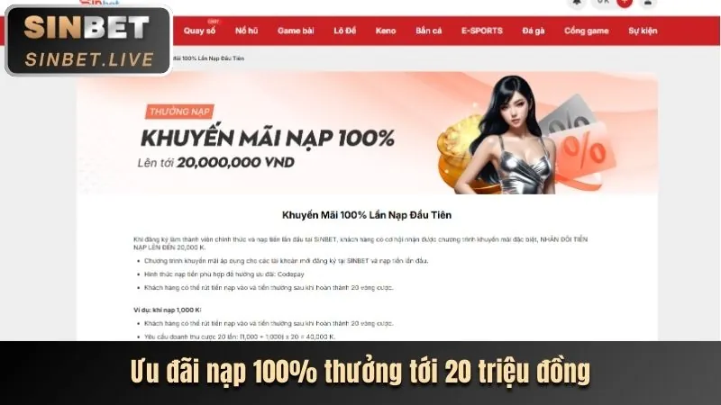 Thưởng nạp tiền lần đầu